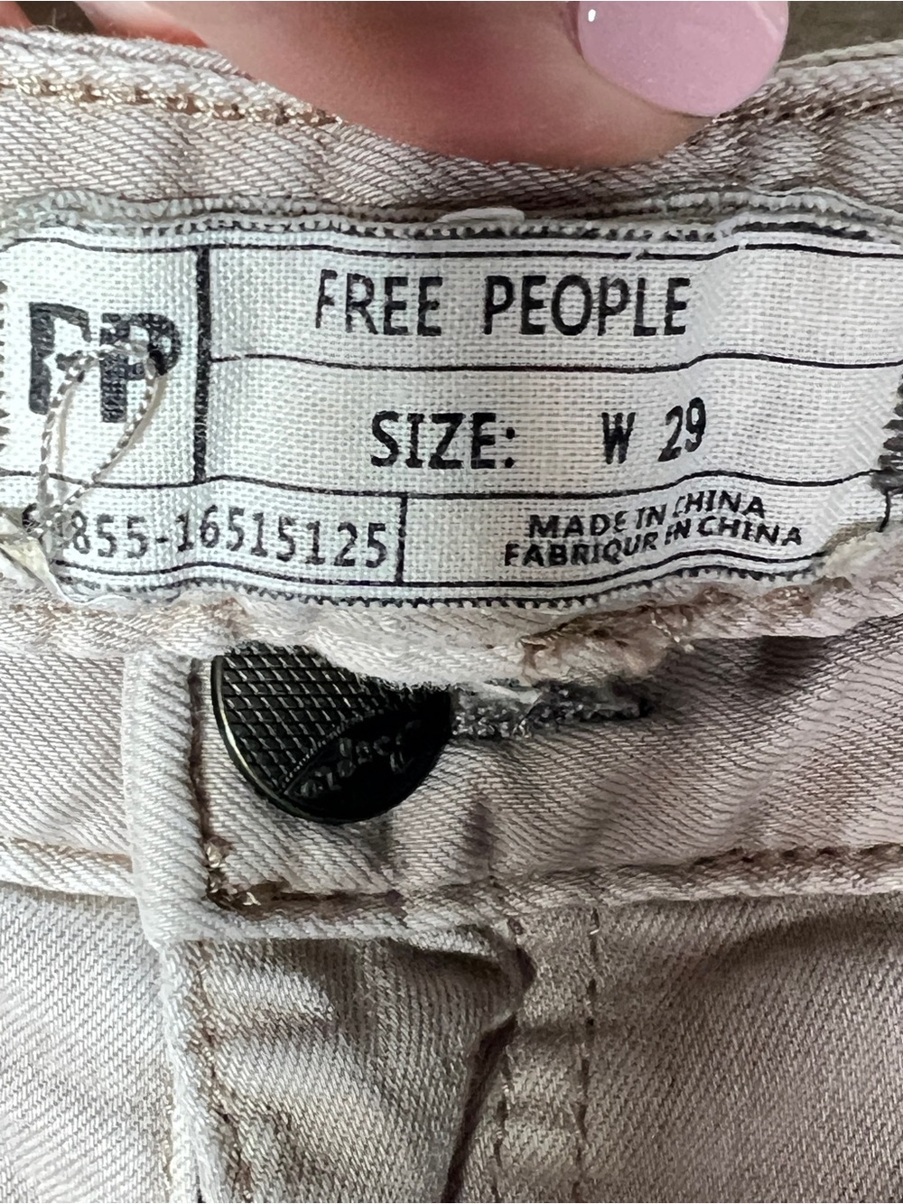 Free people tan distressed skinny jeans size 29 B193 - Picture 3 of 4